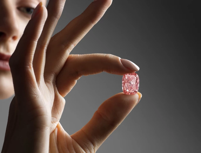 The 'Williamson Pink Star' diamond has set a world auction record price per carat for any diamond.