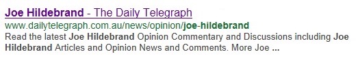 Joe Hildebrand - Opinions & Commentary ... This Is Not Journalism