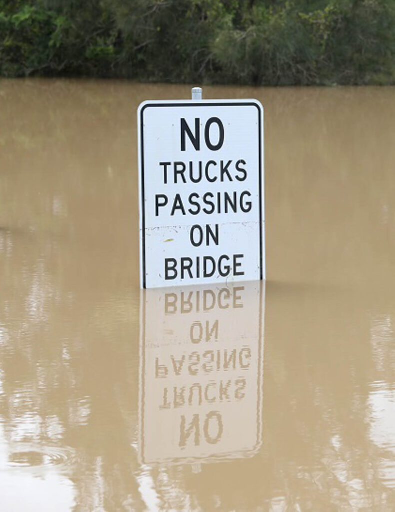 Australian flood sign © Mark Anning photo 2021