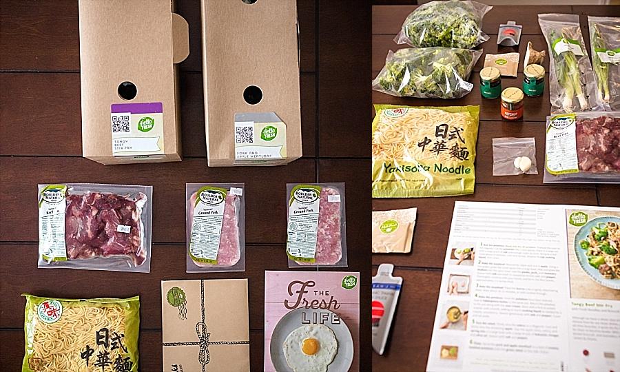  Here's all the ingredients for the tangy beef stir fry. 