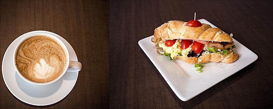  I got a mocha latte and the breakfast croissant. Yum, Yum. Yum. 